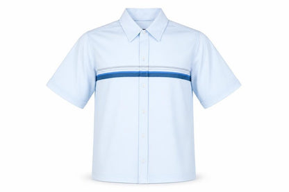 Mens UK Size S Innocentimens Collentions Blue  Button-Up Short Sleeve Casual Shi