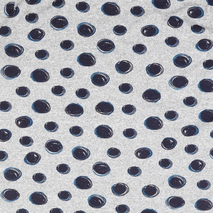 Ellie B Womens Grey Polka Dot Polyester Jersey Blouse Size L Round Neck
