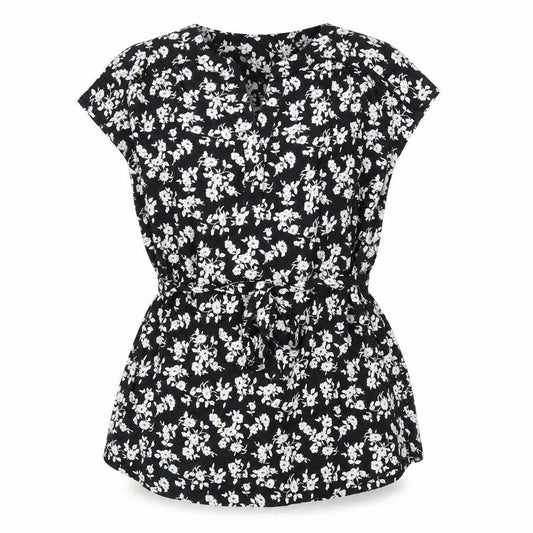 Womens UK Size M JoJo Maman Bébé Black Jersey Blouse