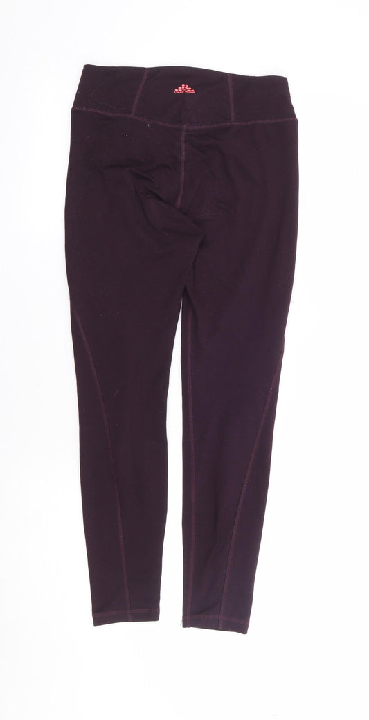 H&M Womens Purple Polyester Cropped Leggings Size XS L25 in Regular