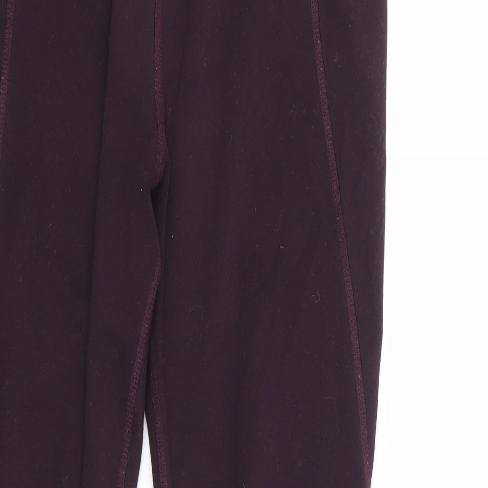 H&M Womens Purple Polyester Cropped Leggings Size XS L25 in Regular