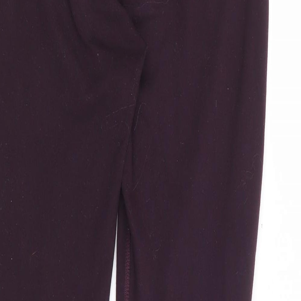 H&M Womens Purple Polyester Cropped Leggings Size XS L25 in Regular