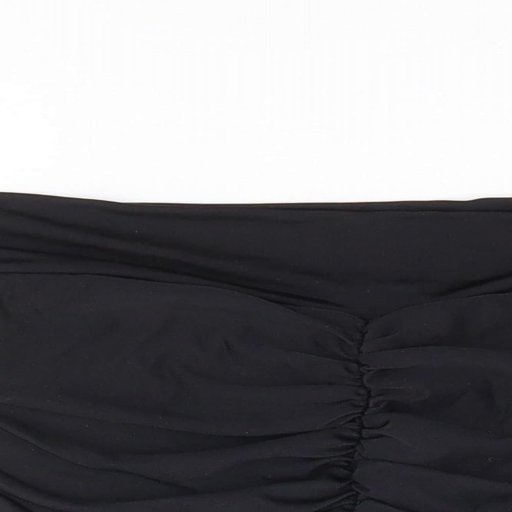 Womens UK Size 6 Missguided Black Cropped T-Shirt