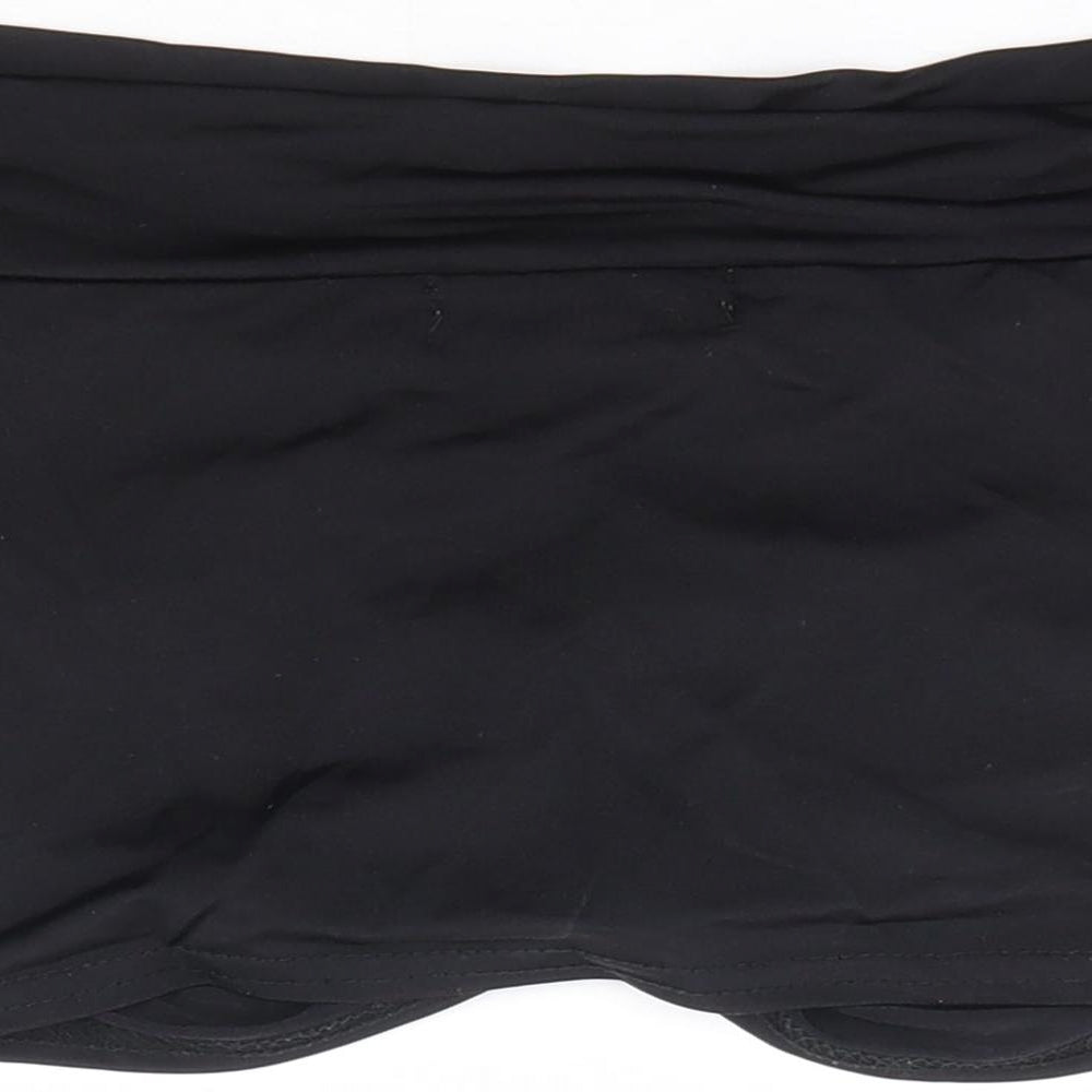 Womens UK Size 6 Missguided Black Cropped T-Shirt