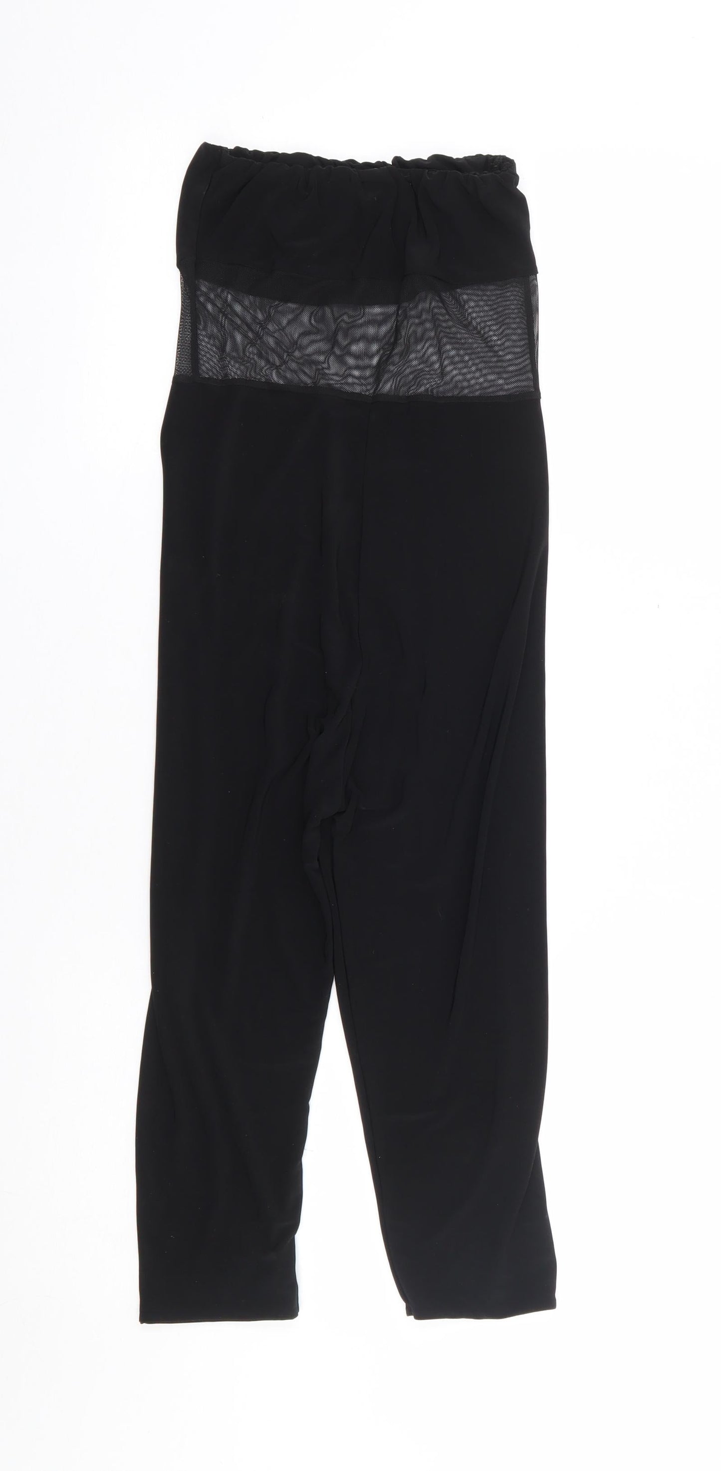 PRETTYLITTLETHING Womens Black Polyester Jumpsuit One-Piece Size 6 L18 in