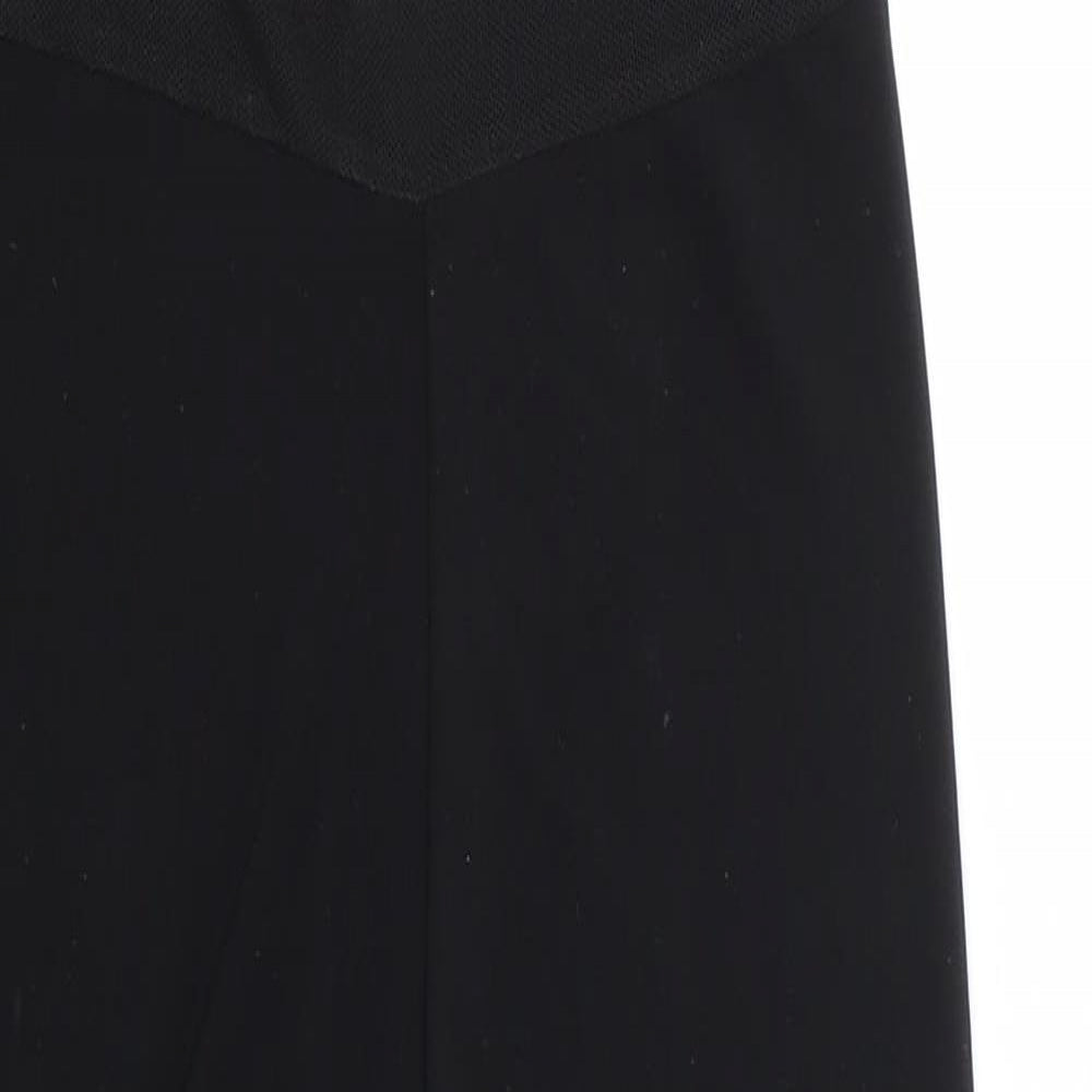 PRETTYLITTLETHING Womens Black Polyester Jumpsuit One-Piece Size 6 L18 in