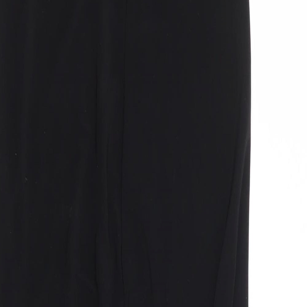 PRETTYLITTLETHING Womens Black Polyester Jumpsuit One-Piece Size 6 L18 in