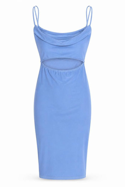 PRETTYLITTLETHING Womens Blue Polyester Bodycon Size 4 Collared Pullover