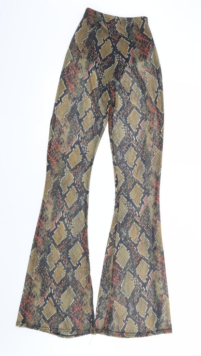 Womens UK Size 4 PRETTYLITTLETHING Regular Fit  Green Trousers