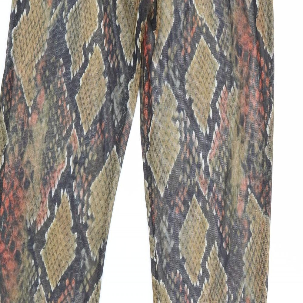 Womens UK Size 4 PRETTYLITTLETHING Regular Fit  Green Trousers