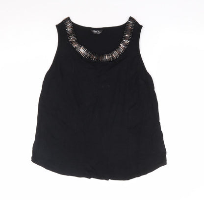 Womens UK Size 12 Marina Kaneva Black Jersey Tank