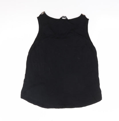Womens UK Size 12 Marina Kaneva Black Jersey Tank