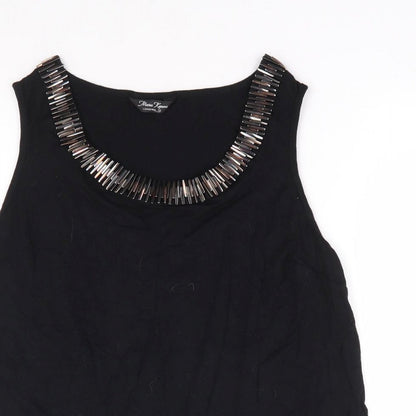 Womens UK Size 12 Marina Kaneva Black Jersey Tank