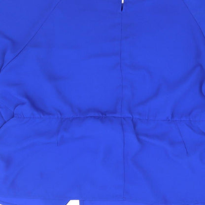 Avon Womens Blue Polyester Kimono Blouse Size 14 Round Neck