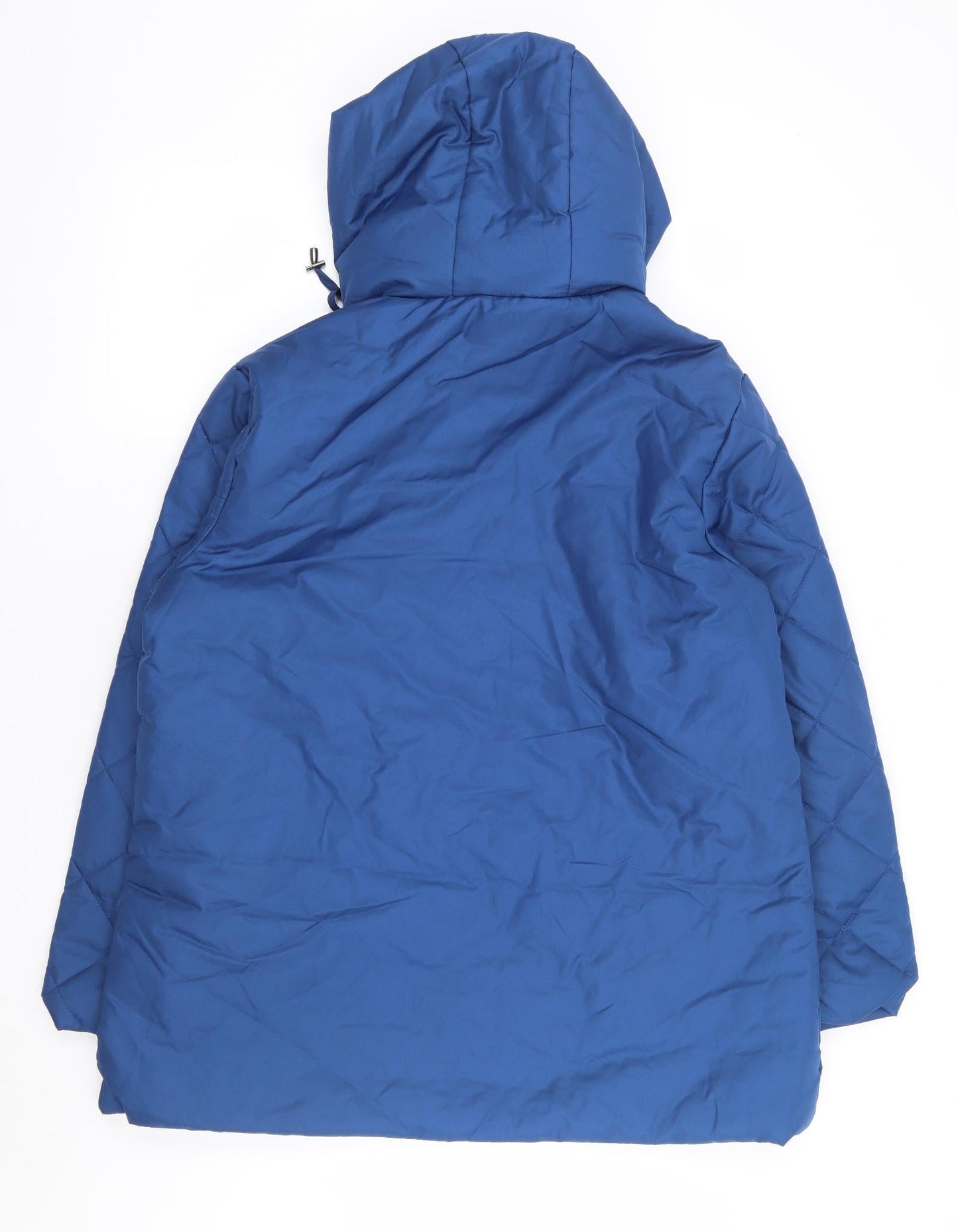 Womens UK Size M Anne De Lancay Blue Quilted Coat