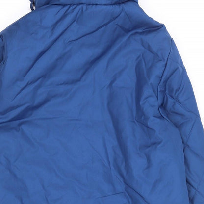 Womens UK Size M Anne De Lancay Blue Quilted Coat