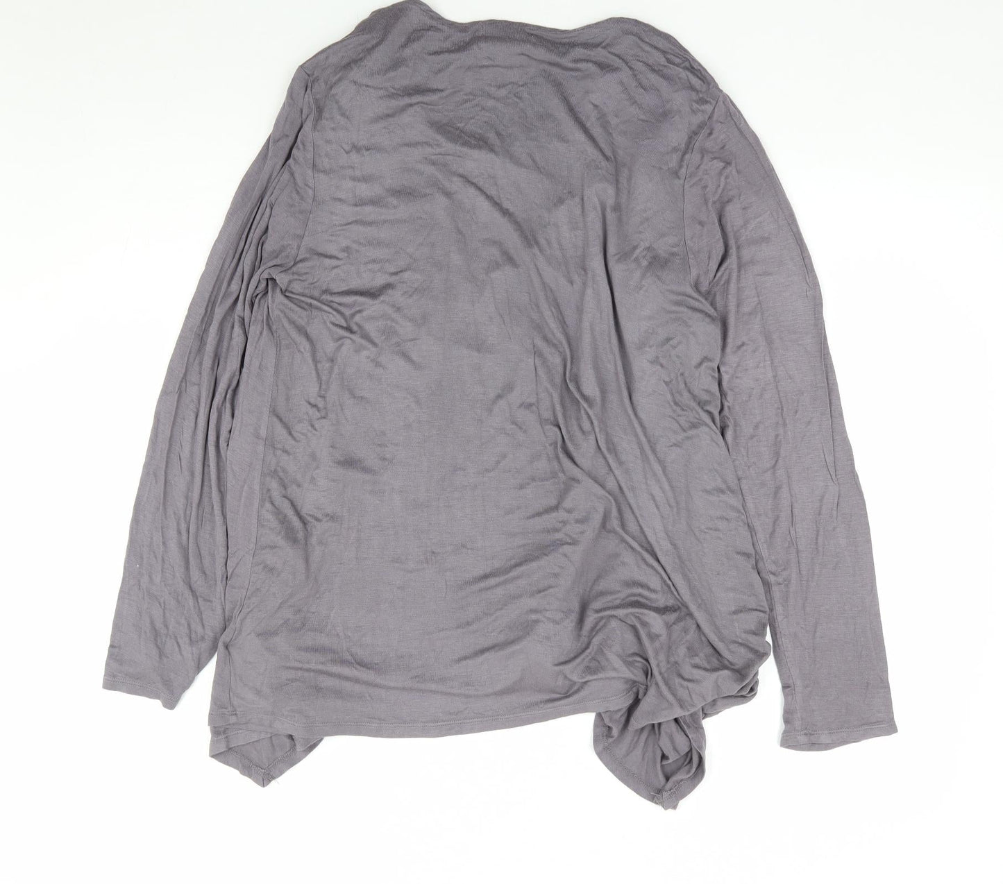 Midnight Womens Grey Floral Modal Jersey T-Shirt Size M Round Neck