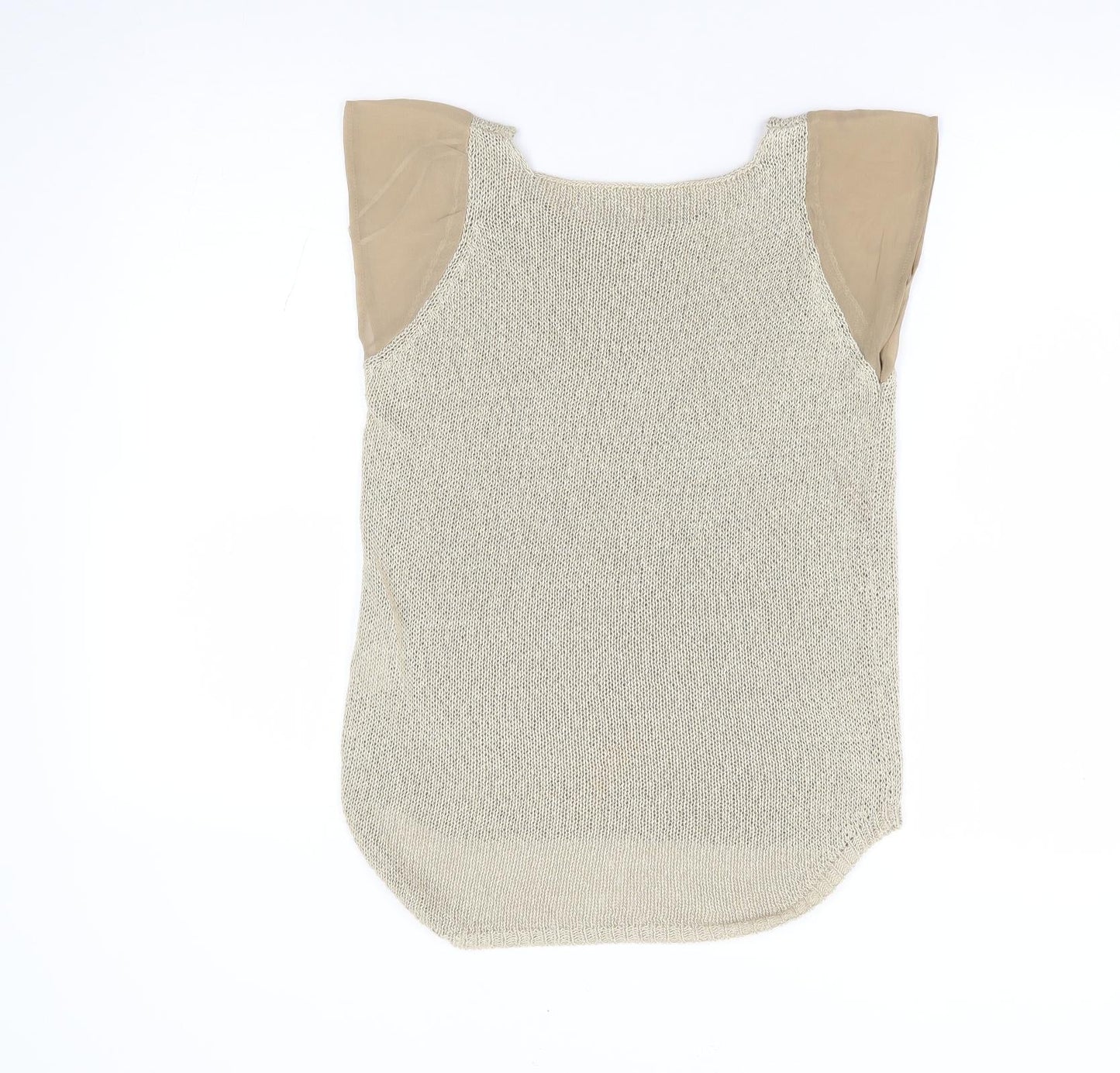 Womens UK Size S Zara Gold Pullover Jumper