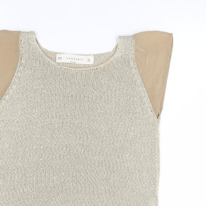 Womens UK Size S Zara Gold Pullover Jumper