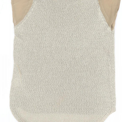 Womens UK Size S Zara Gold Pullover Jumper
