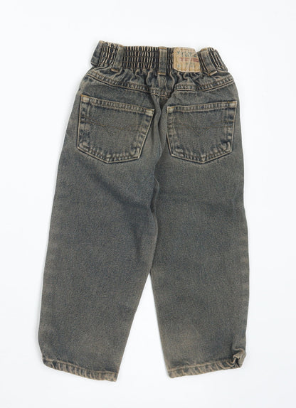 Denim & Co. Boys Blue Cotton Straight Jeans Size 2-3 Years Regular