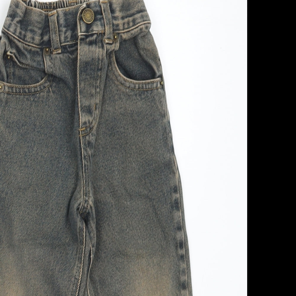 Denim & Co. Boys Blue Cotton Straight Jeans Size 2-3 Years Regular