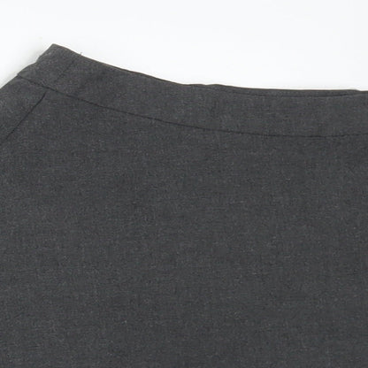 Marks and Spencer Girls Grey Polyester Flare Skirt Size 9 Years Regular