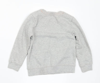 George Boys Grey Cotton Pullover Sweatshirt Size 5-6 Years - Dude