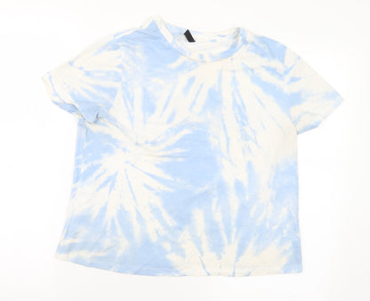 Womens UK Size M Divided Blue Basic T-Shirt