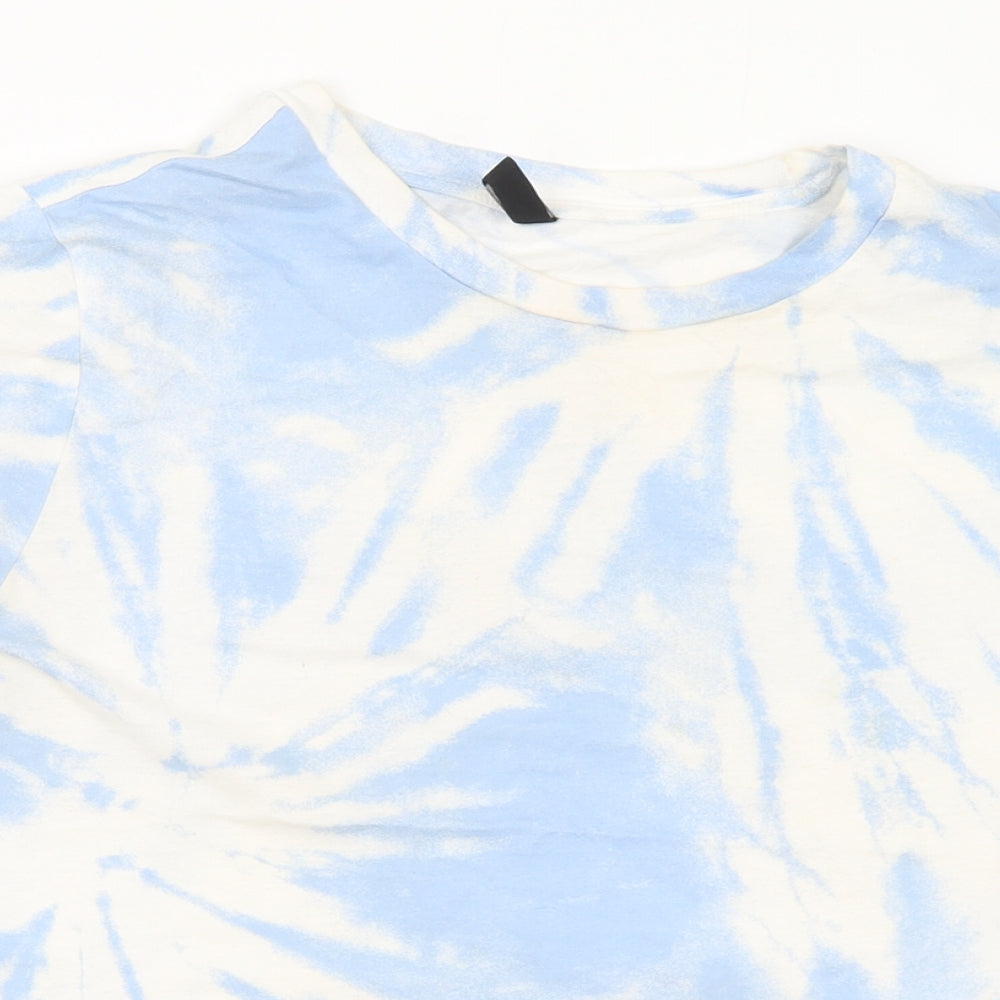 Womens UK Size M Divided Blue Basic T-Shirt