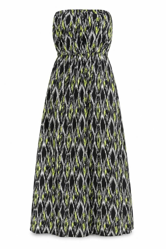 Atmosphere Womens Multicoloured Geometric Viscose A-Line Size 8 Off the Shoulder