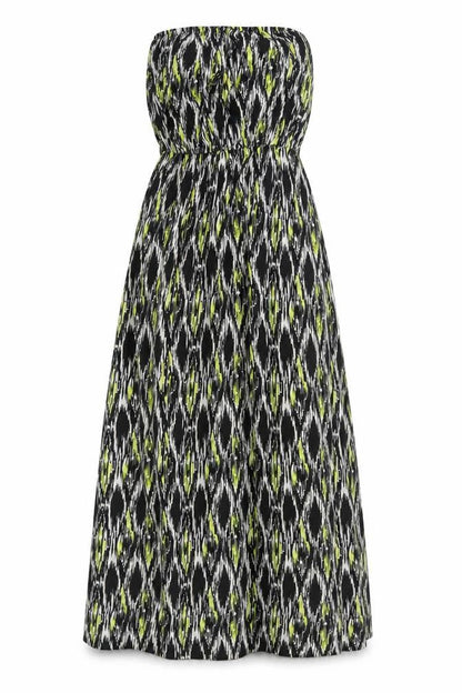 Atmosphere Womens Multicoloured Geometric Viscose A-Line Size 8 Off the Shoulder