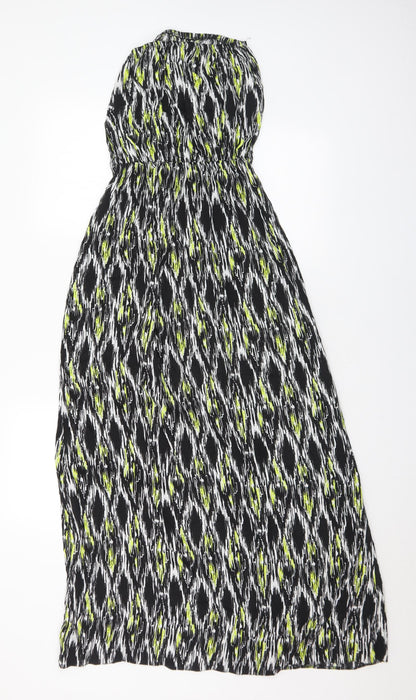 Atmosphere Womens Multicoloured Geometric Viscose A-Line Size 8 Off the Shoulder