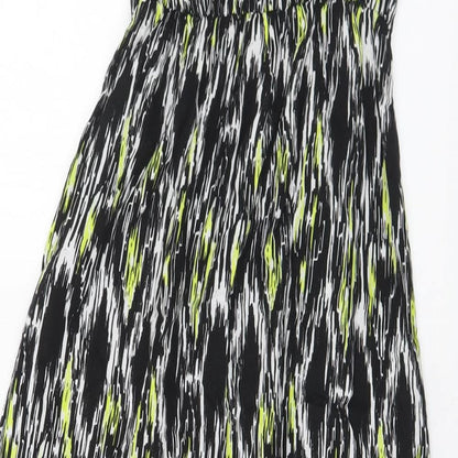 Atmosphere Womens Multicoloured Geometric Viscose A-Line Size 8 Off the Shoulder