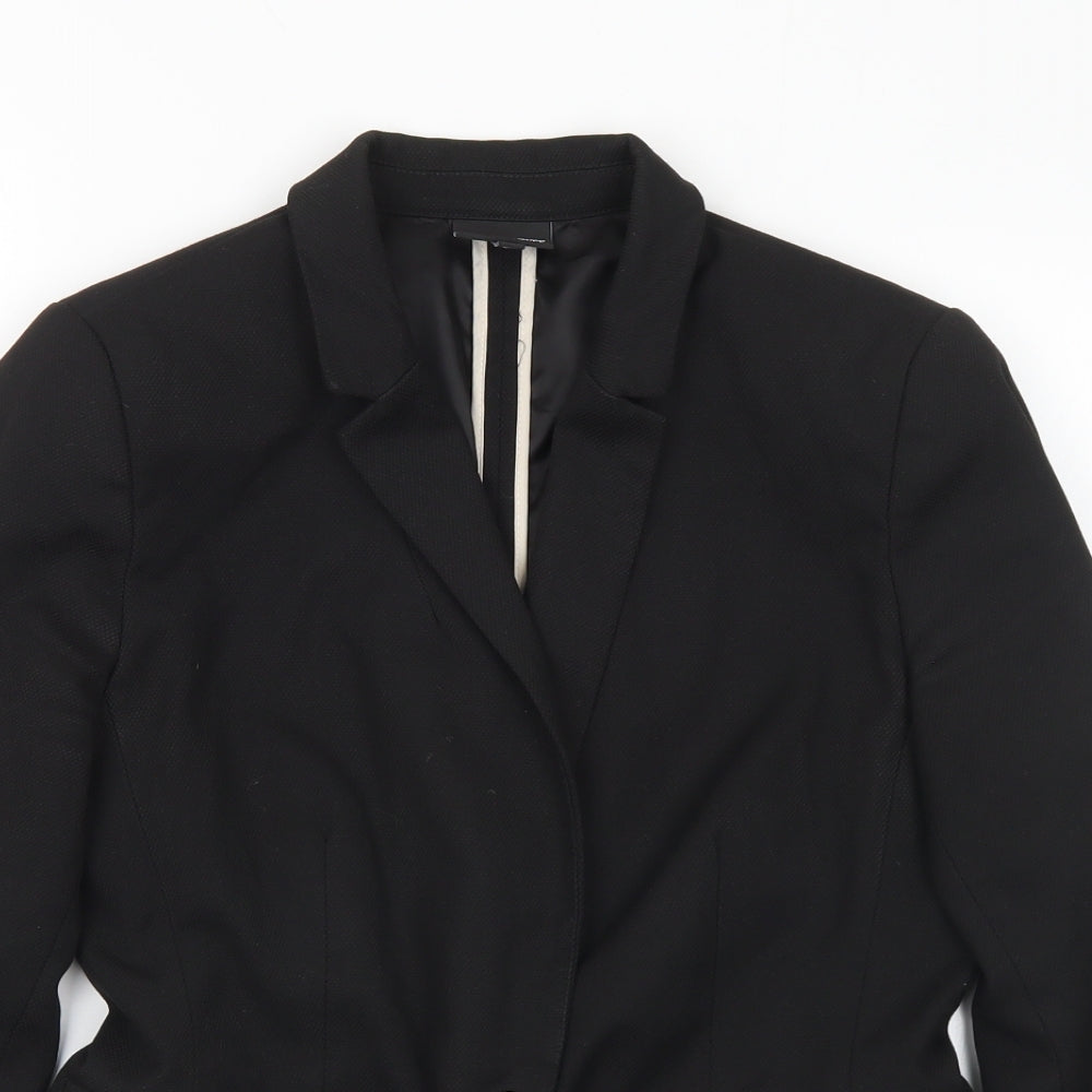 NEXT Womens Black Polyester Jacket Suit Jacket Size 10