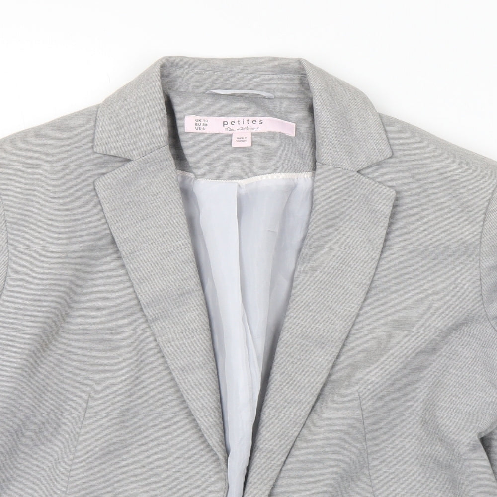 Miss Selfridge Womens Grey Polyester Jacket Suit Size 10