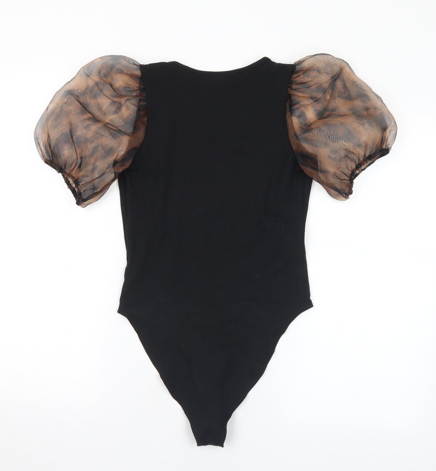 Womens UK Size M Preworn One-Piece Black Bodysuit