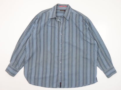 Mens UK Size 2XL Duke Blue  Button-Up Long Sleeve Casual Shirt