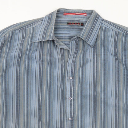 Mens UK Size 2XL Duke Blue  Button-Up Long Sleeve Casual Shirt