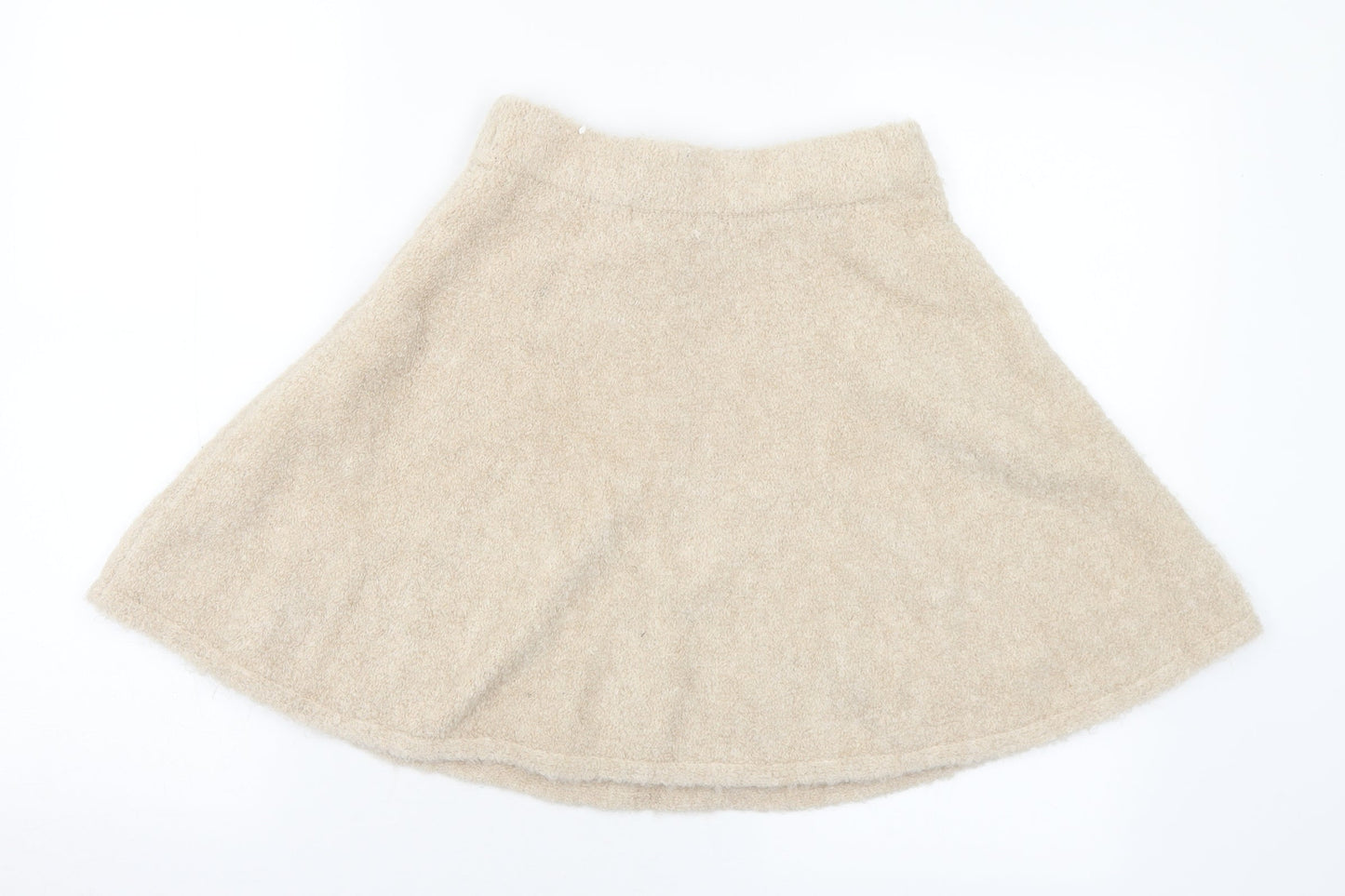 Primark Womens Beige Acrylic A-Line Skirt Size 6