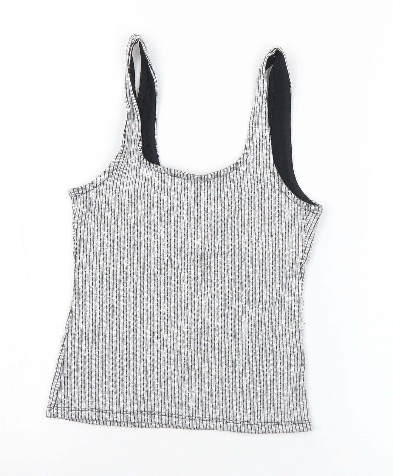 Womens UK Size 6 Topshop Grey Cropped Tank