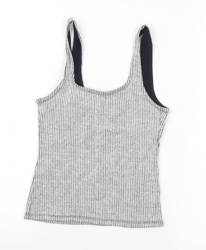 Womens UK Size 6 Topshop Grey Cropped Tank