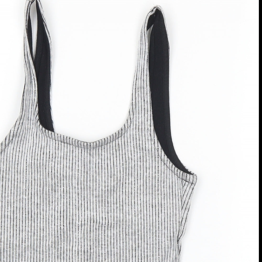 Womens UK Size 6 Topshop Grey Cropped Tank