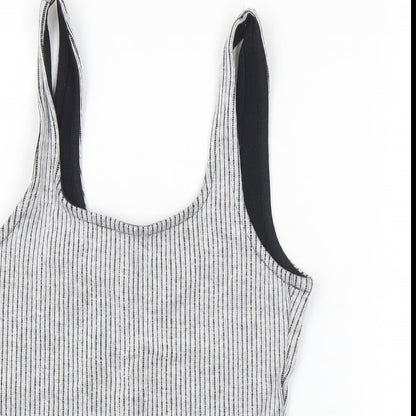 Womens UK Size 6 Topshop Grey Cropped Tank