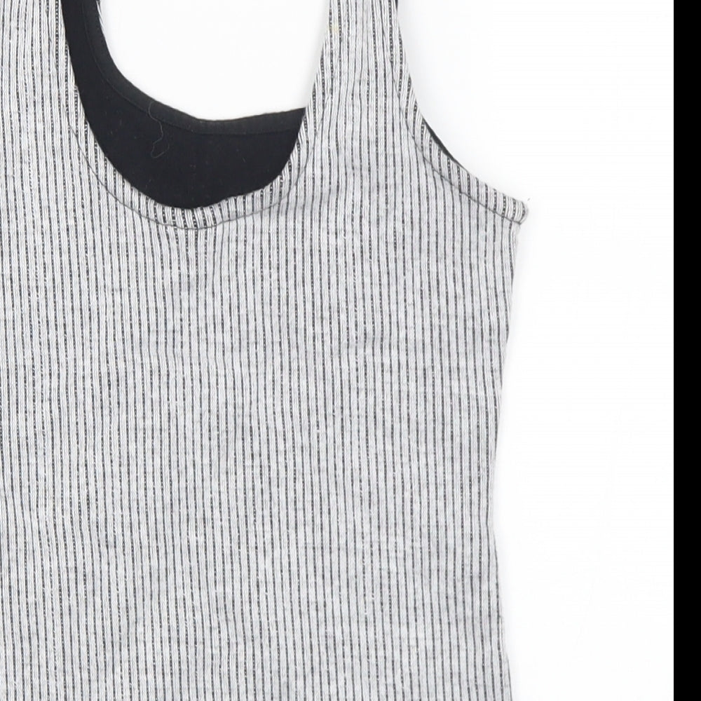 Womens UK Size 6 Topshop Grey Cropped Tank