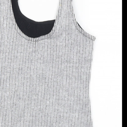 Womens UK Size 6 Topshop Grey Cropped Tank