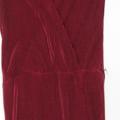 Cameo Rose Womens Purple Polyester Slip Dress Size 6 V-Neck