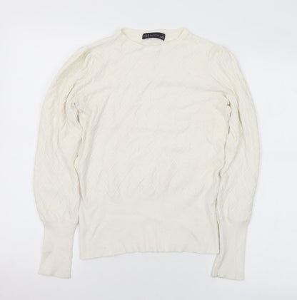 Womens UK Size 8 Marks and Spencer White Pullover Jumper