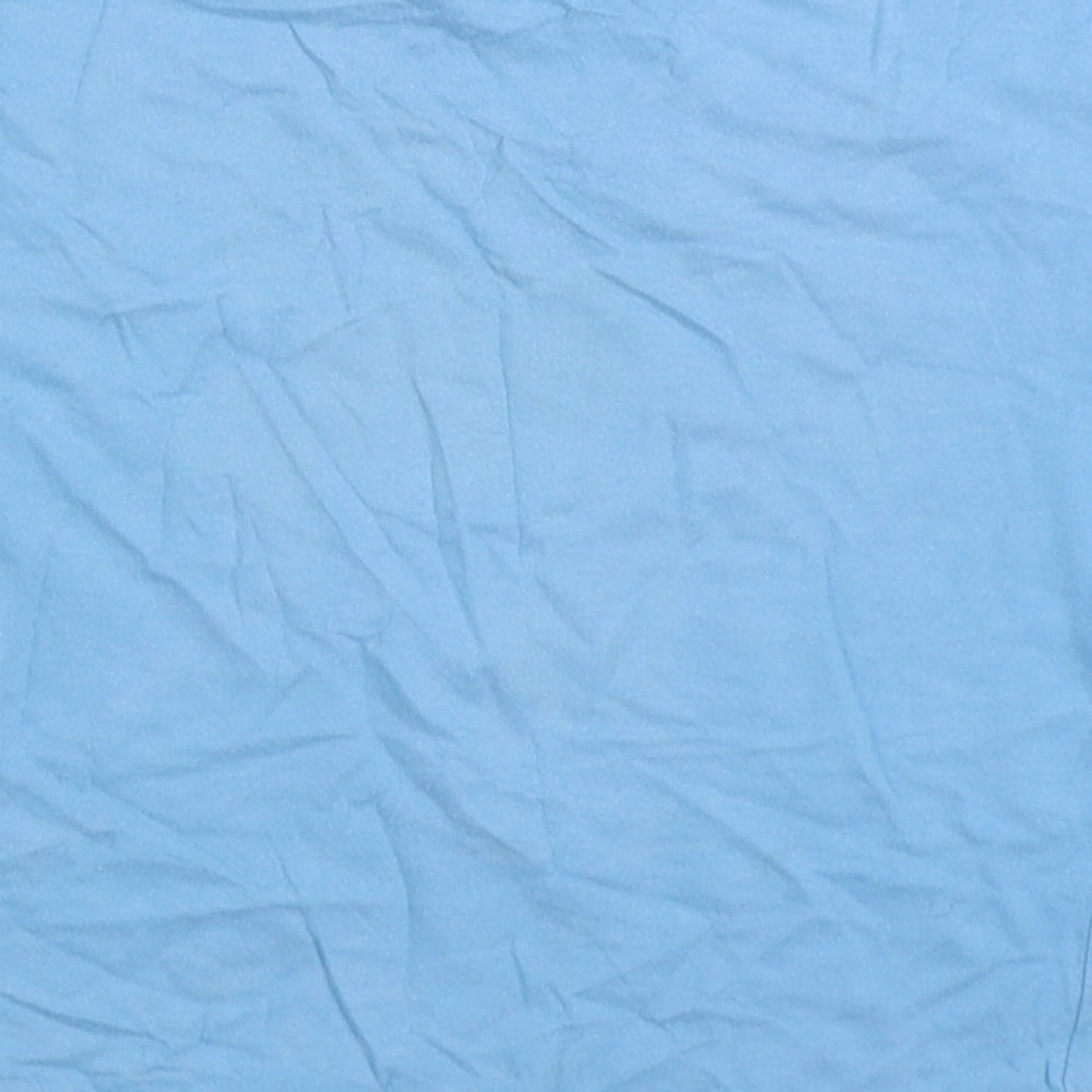 Rebel Boys Blue 100% Cotton Basic T-Shirt Size 5-6 Years Round Neck Pullover