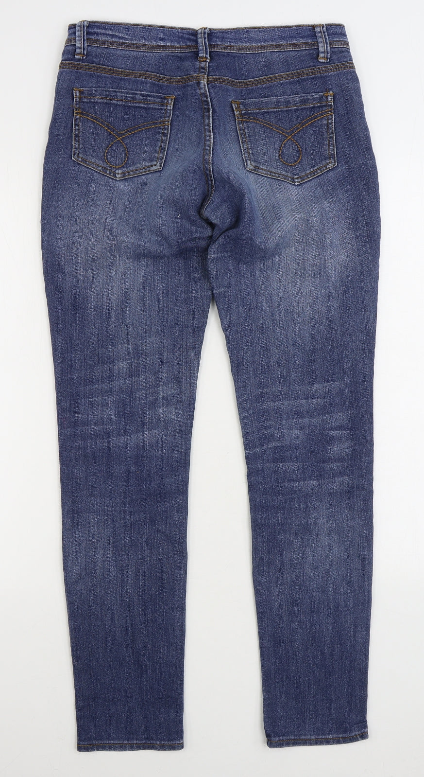 Denim & Co Womens Blue Cotton Skinny Jeans Size 10 L30 in Regular Zip